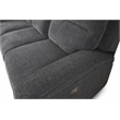 Parker Living Polaris Fabric Power Loveseat in Bizmark Gray Finish