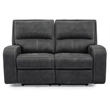 Parker Living Polaris Fabric Power Loveseat in Slate Charcoal Finish