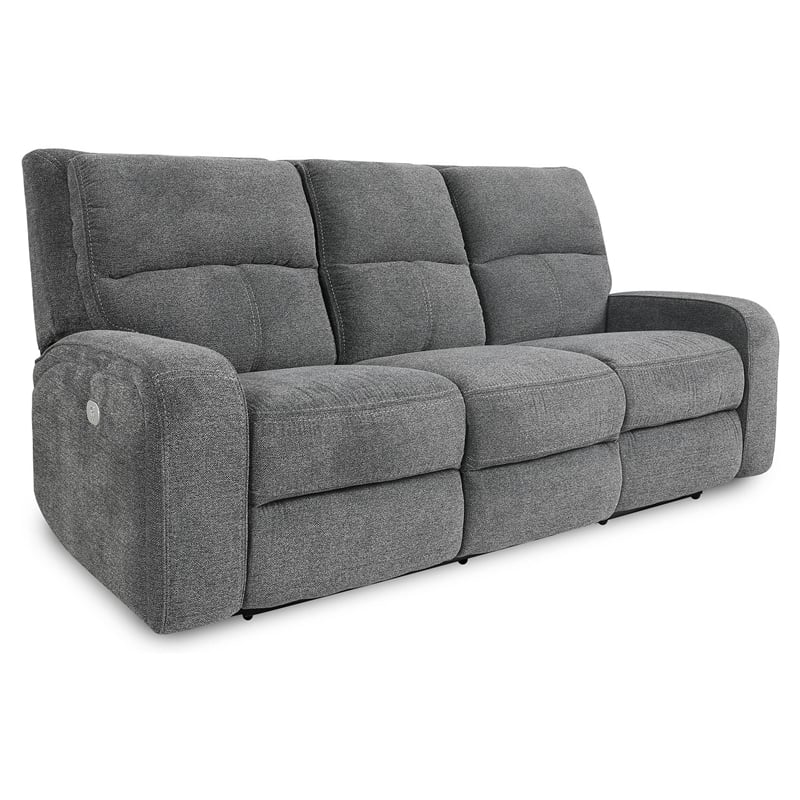 Parker Living Polaris Fabric Power Sofa in Bizmark Gray Finish