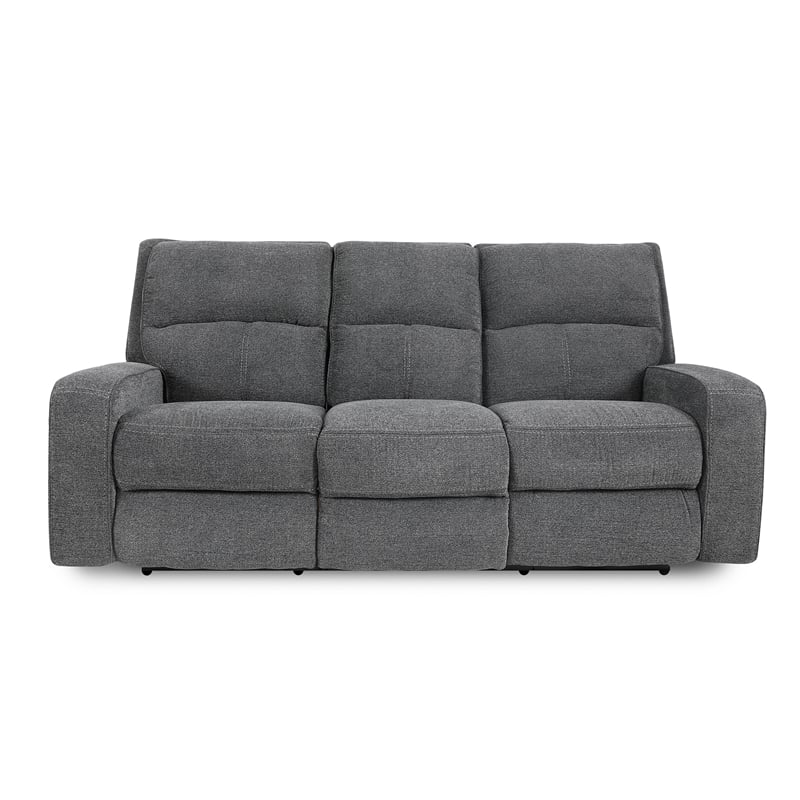 Parker Living Polaris Fabric Power Sofa in Bizmark Gray Finish