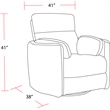Parker Living Radius Fabric Power Swivel Glider Recliner in NaturalQuartz Finish