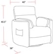 Parker Living Radius Fabric Power Lift Recliner in Brown/Krypton