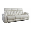 Parker Living Royce Fabric Power Drop Down Console Sofa in Fantom Ivory White