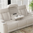 Parker Living Royce Fabric Power Drop Down Console Sofa in Fantom Ivory White