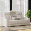 Parker Living Royce Fabric Power Drop Down Console Sofa in Fantom Ivory White