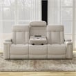 Parker Living Royce Fabric Power Drop Down Console Sofa in Fantom Ivory White