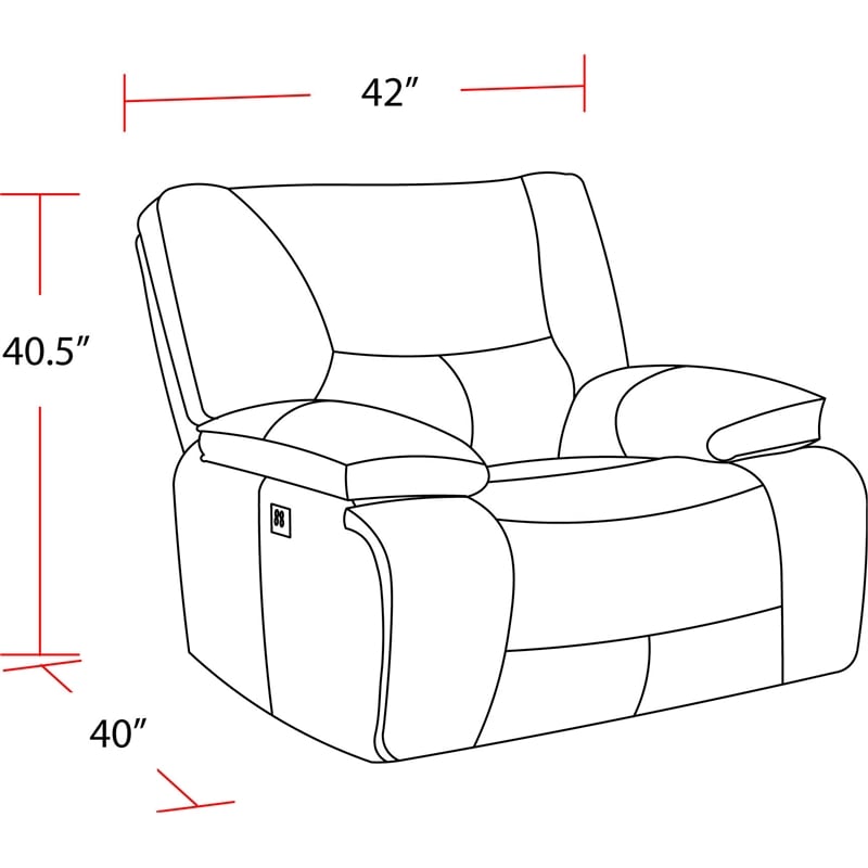 Parker Living Spartacus Fabric Power Recliner in Chocolate Brown