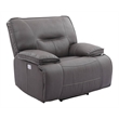 Parker Living Spartacus Fabric Power Recliner in Haze Gray Finish
