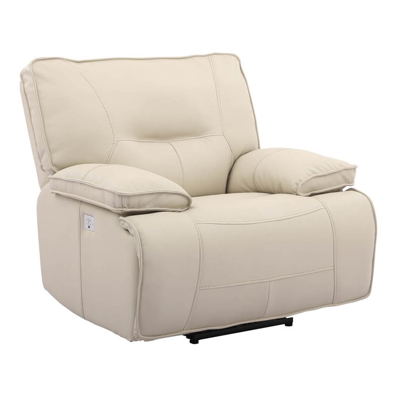 Parker Living Spartacus Fabric Power Recliner in Oyster Fossil Beige