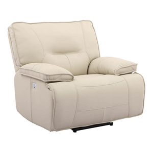 parker living spartacus fabric power recliner in oyster fossil beige