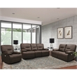 Parker Living Spartacus Fabric Power Loveseat in Chocolate Brown