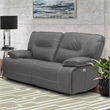 Parker Living Spartacus Fabric Power Loveseat in Haze Gray FInish