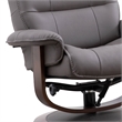 Parker Living Fabric Manual Reclining Swivel Chair and Ottoman in Haze Gray