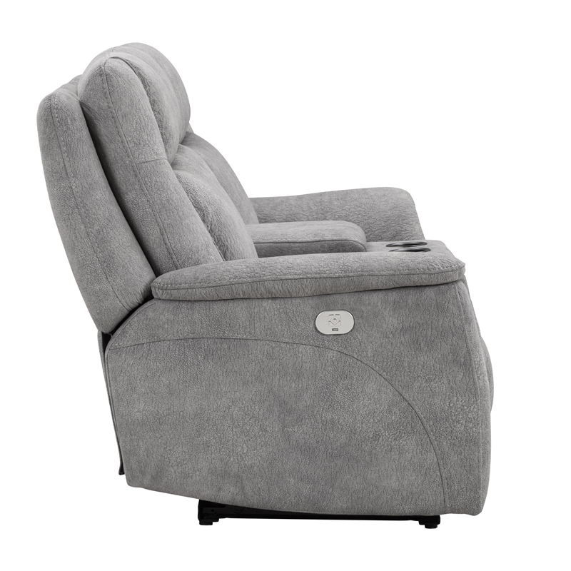 Parker Living Linus - Hudson Grey Power Zero Gravity Console Loveseat