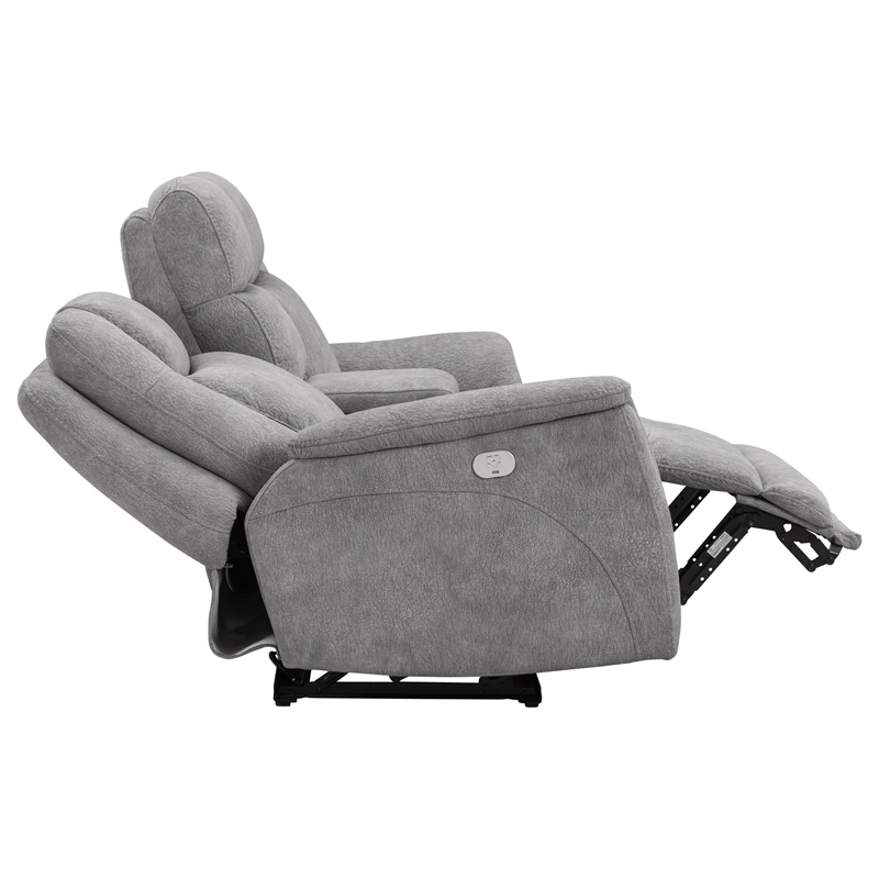 Parker Living Linus - Hudson Grey Power Zero Gravity Console Loveseat