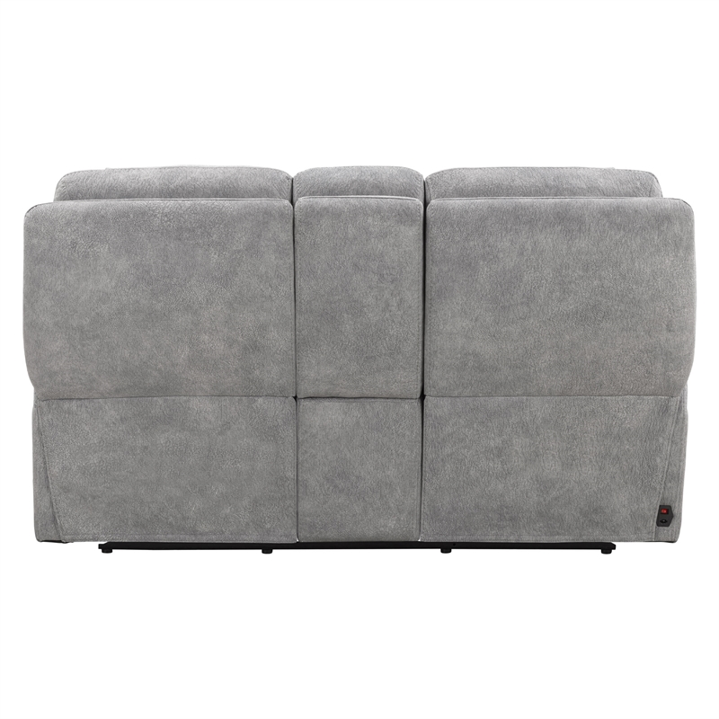 Parker Living Linus - Hudson Grey Power Zero Gravity Console Loveseat