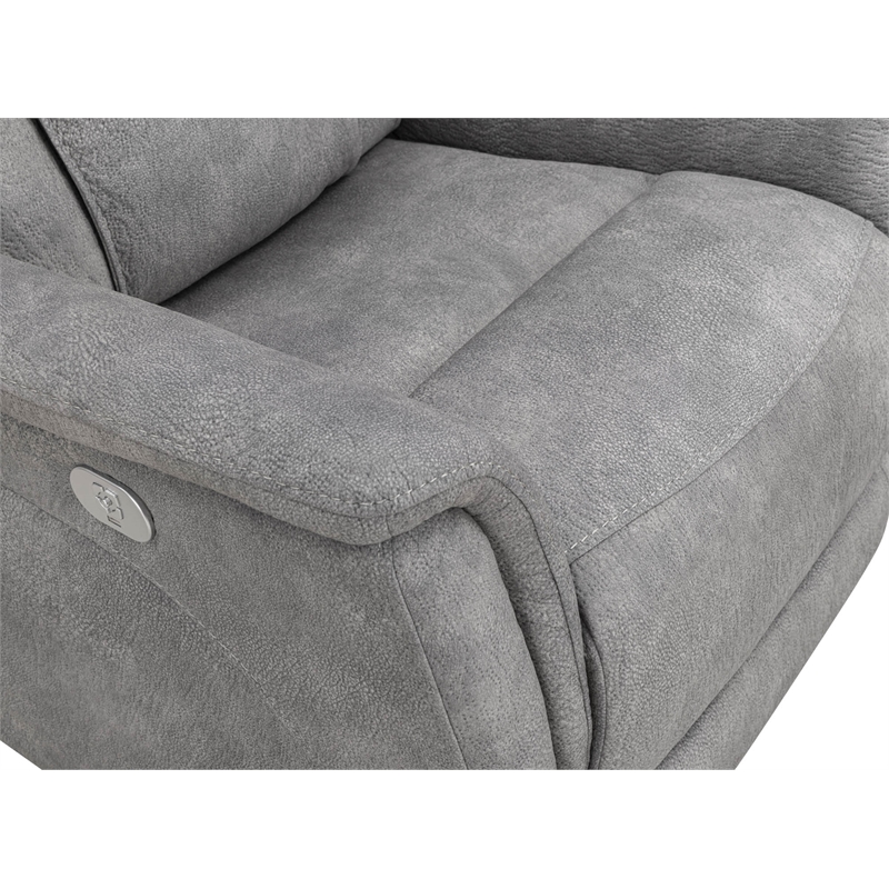Parker Living Linus - Hudson Grey Power Zero Gravity Console Loveseat