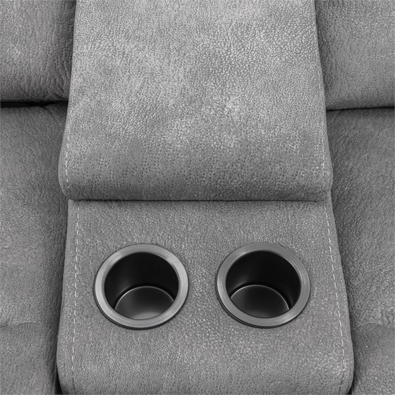 Parker Living Linus - Hudson Grey Power Zero Gravity Console Loveseat