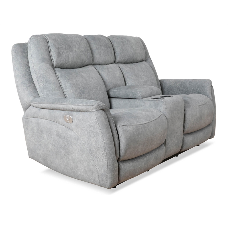 Parker Living Linus - Hudson Grey Power Zero Gravity Console Loveseat