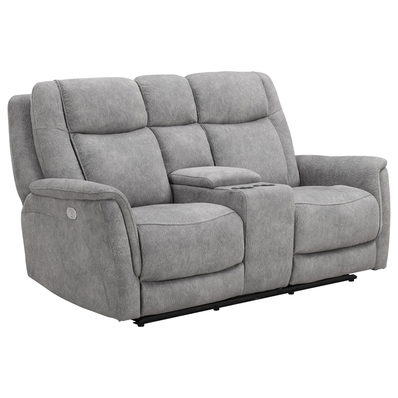 Parker Living Linus - Hudson Grey Power Zero Gravity Console Loveseat