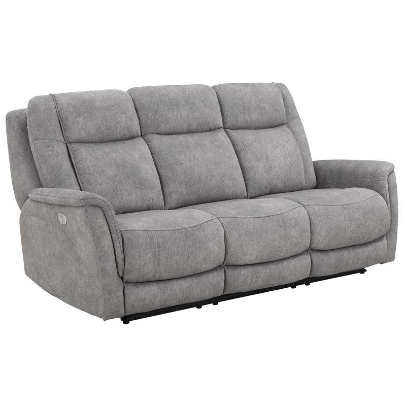 Parker Living Linus Fabric Power Zero Gravity Sofa in Hudson Gray