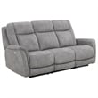Parker Living Linus Fabric Power Zero Gravity Sofa in Hudson Gray