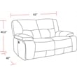Parker Living Spartacus Fabric Power Loveseat in Oyster Fossil Beige