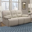 Parker Living Spartacus Fabric Power Sofa in Oyster Fossil Beige Finish