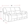 Parker Living Spartacus Fabric Power Sofa in Oyster Fossil Beige Finish