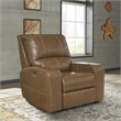 Parker Living Swift Leather Power Recliner in Bourbon Brown Finish