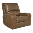 Parker Living Swift Leather Power Recliner in Bourbon Brown Finish