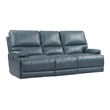 Parker Living Whitman Leather Power Reclining Cordless Sofa in Verona Azure Blue