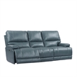 Parker Living Whitman Leather Power Reclining Cordless Sofa in Verona Azure Blue