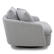 Parker Living Boomer Fabric Upholstered Swivel Chair with 2 Toss Pillows - Dove