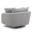 Parker Living Boomer Fabric Upholstered Swivel Chair with 2 Toss Pillows - Dove
