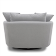 Parker Living Boomer Fabric Upholstered Swivel Chair with 2 Toss Pillows - Dove