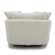 Parker Living Boomer Fabric Upholstered Swivel Chair with 2 Toss Pillows - Ivory