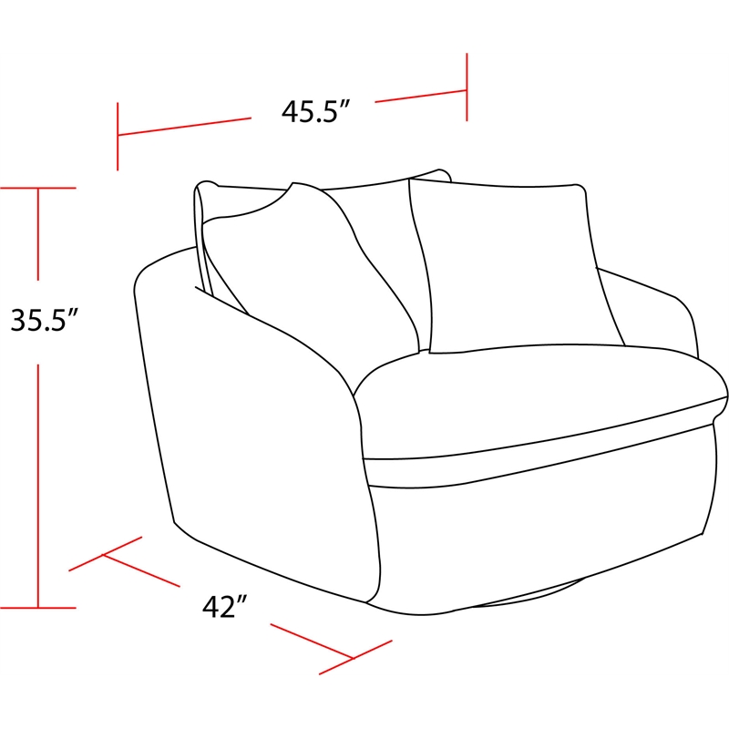 Parker Living Boomer Fabric Upholstered Swivel Chair with 2 Toss Pillows - Sand
