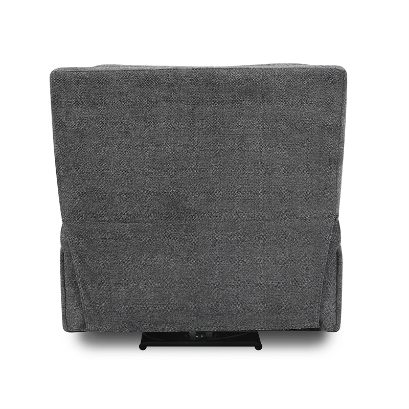 Parker Living Polaris Fabric Power Recliner in Bizmark Gray Finish