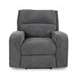 Parker Living Polaris Fabric Power Recliner in Bizmark Gray Finish