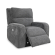 Parker Living Polaris Fabric Power Recliner in Bizmark Gray Finish