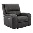 Parker Living Polaris Fabric Power Recliner in Slate Charcoal Finish