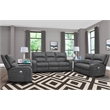 Parker Living Polaris Fabric Power Recliner in Slate Charcoal Finish