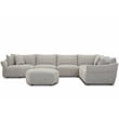 Parker Living Playful Transitional Fabric Ottoman with Casters in Beige