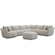 Parker Living Playful Transitional Fabric Ottoman with Casters in Beige