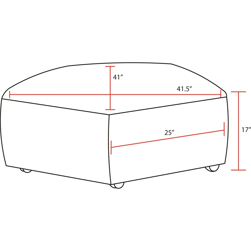 Parker Living Playful Transitional Fabric Ottoman with Casters in Beige