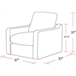 Parker Living Surrender Transitional Fabric Chair in Burmese Nature Gray