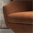 Parker Living The Twist Modern Fabric Upholstered Accent Swivel Chair in Rust