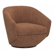 Parker Living The Twist Modern Fabric Upholstered Accent Swivel Chair in Rust