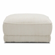 Parker Living Utopia Modern Fabric Ottoman with Casters in Ivory
